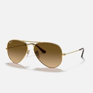 Women’s Gold Ray-Ban Aviator Sunglasses